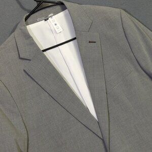 State & Liberty Athletic Fit Stretch Blazer Men's 42 Gray Performance Wicking